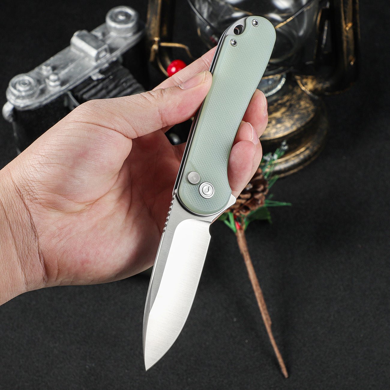 CIVIVI Button Lock Elementum II G10 Pocket Knife C18062P-2