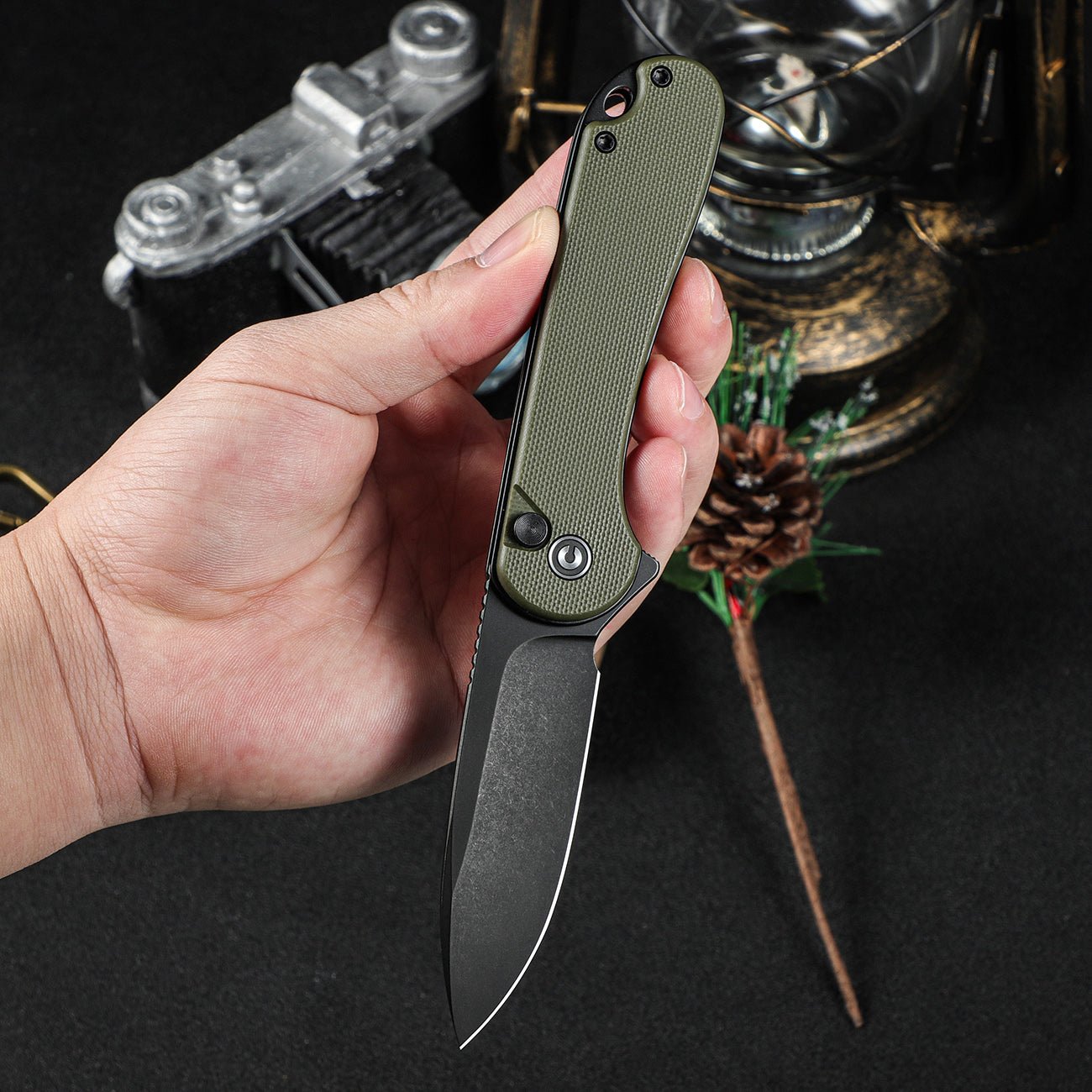 CIVIVI Button Lock Elementum II G10 Pocket Knife C18062P-3
