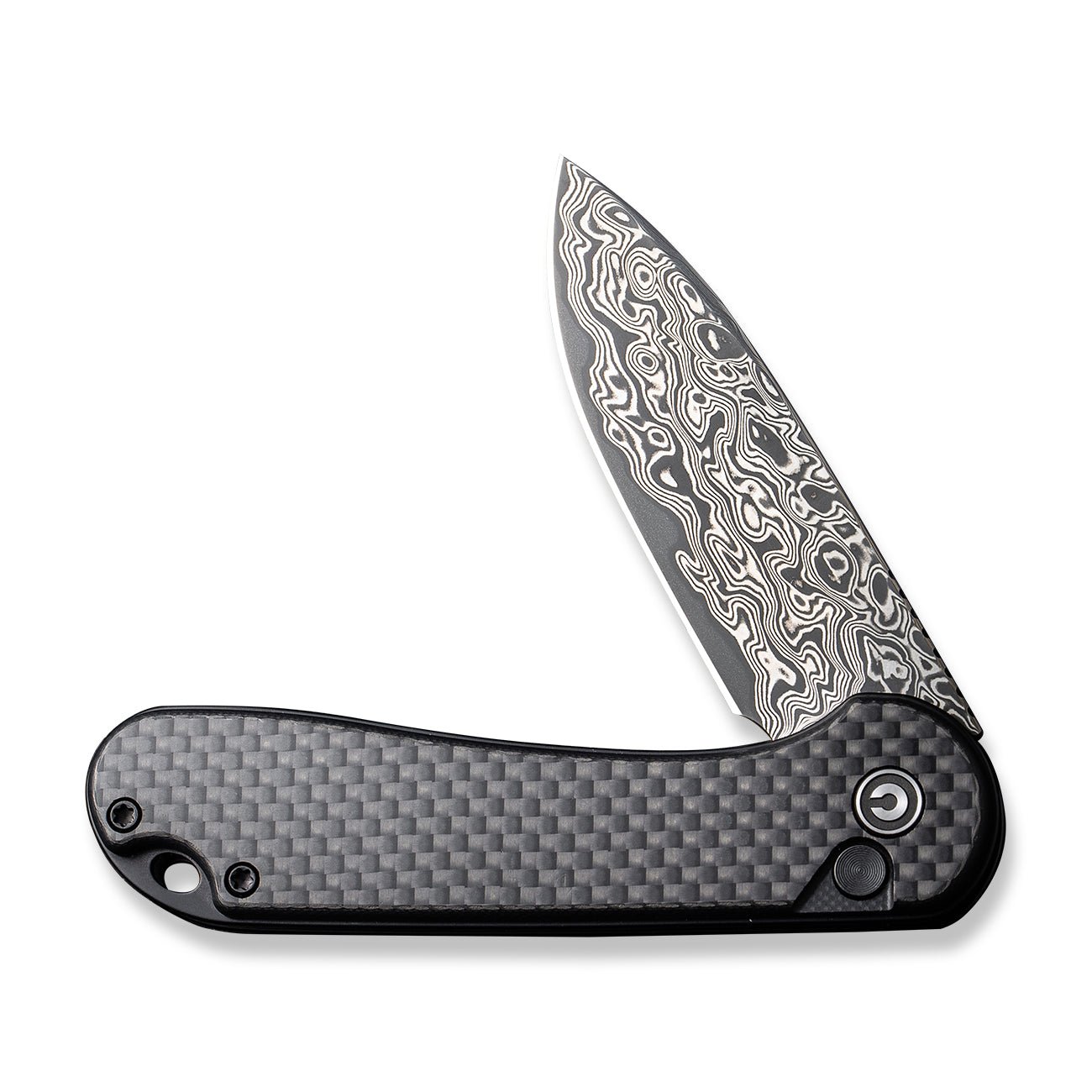 CIVIVI Button Lock Elementum II Carbon Fiber Pocket Knife C18062PB-DS1