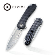 CIVIVI Elementum Damascus Carbon Fiber Pocket Knife C907DS, Knives, - Outdoor Kuwait