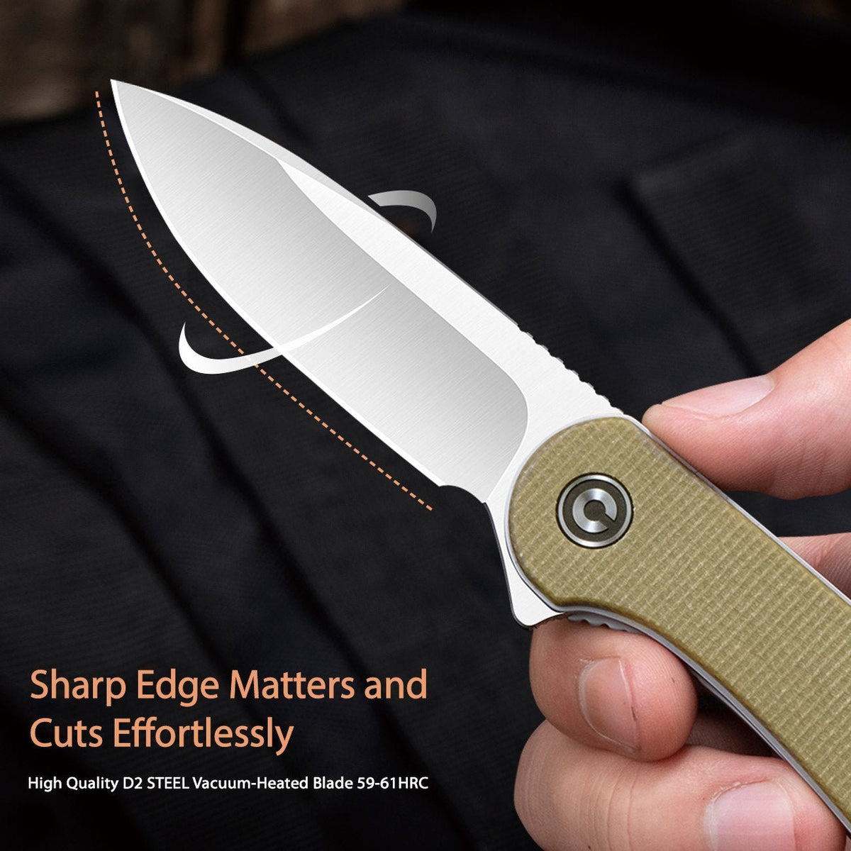 CIVIVI Elementum Olive Micarta Pocket Knife C907S, Knives, - Outdoor Kuwait