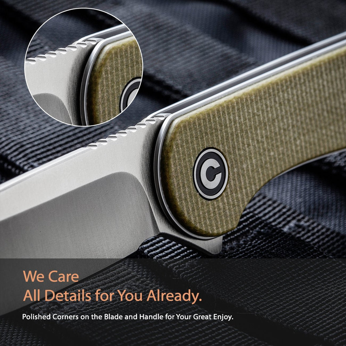 CIVIVI Elementum Olive Micarta Pocket Knife C907S, Knives, - Outdoor Kuwait
