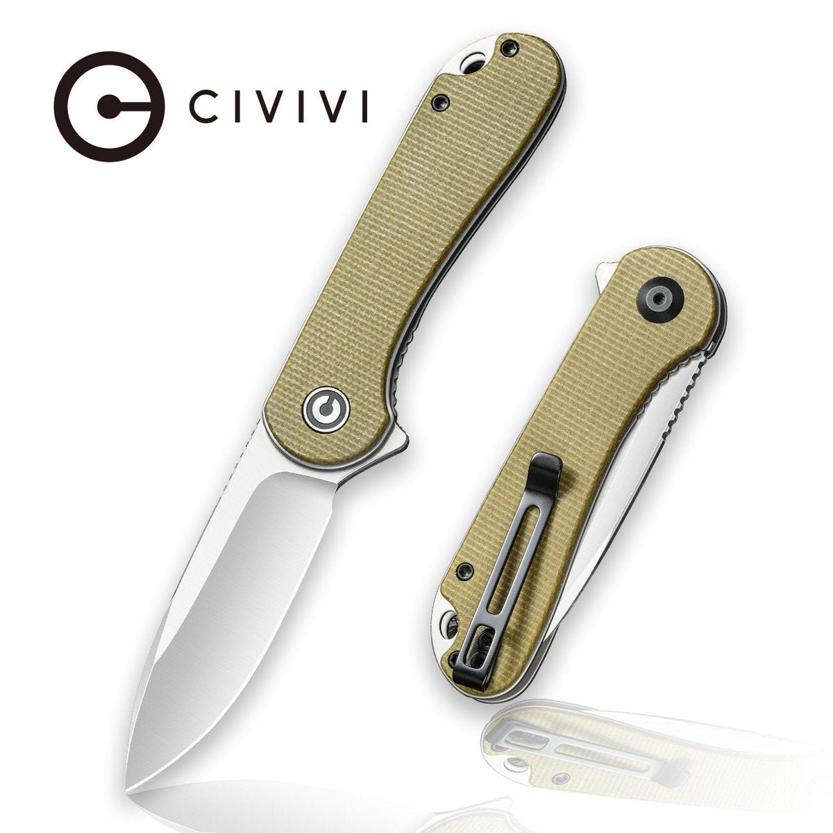 CIVIVI Elementum Olive Micarta Pocket Knife C907S, Knives, - Outdoor Kuwait