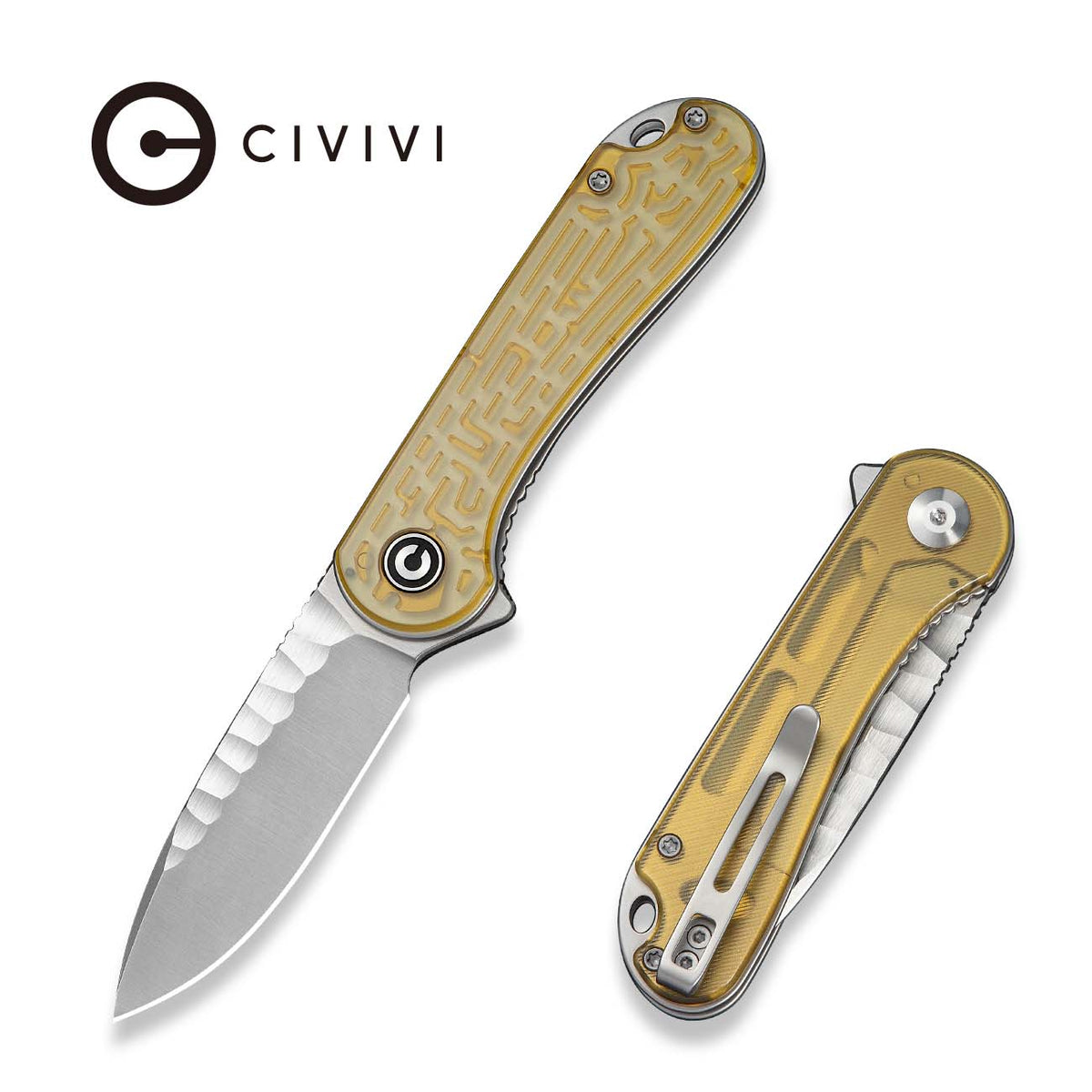 CIVIVI Elementum Yellow Ultem Pocket Knife C18062AM-2, Knives, - Outdoor Kuwait