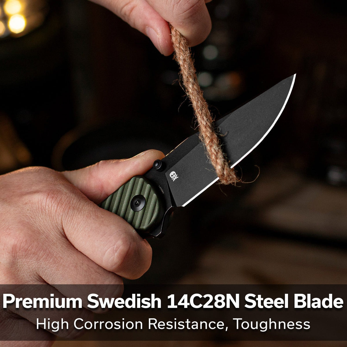 CIVIVI Iron Tide Green Aluminum Pocket Knife C25011-2, Knives, - Outdoor Kuwait