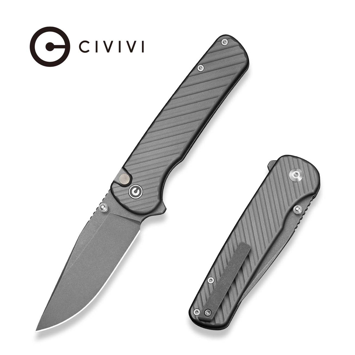 CIVIVI Iron Tide Gray Aluminum Pocket Knife C25011-3, Knives, - Outdoor Kuwait