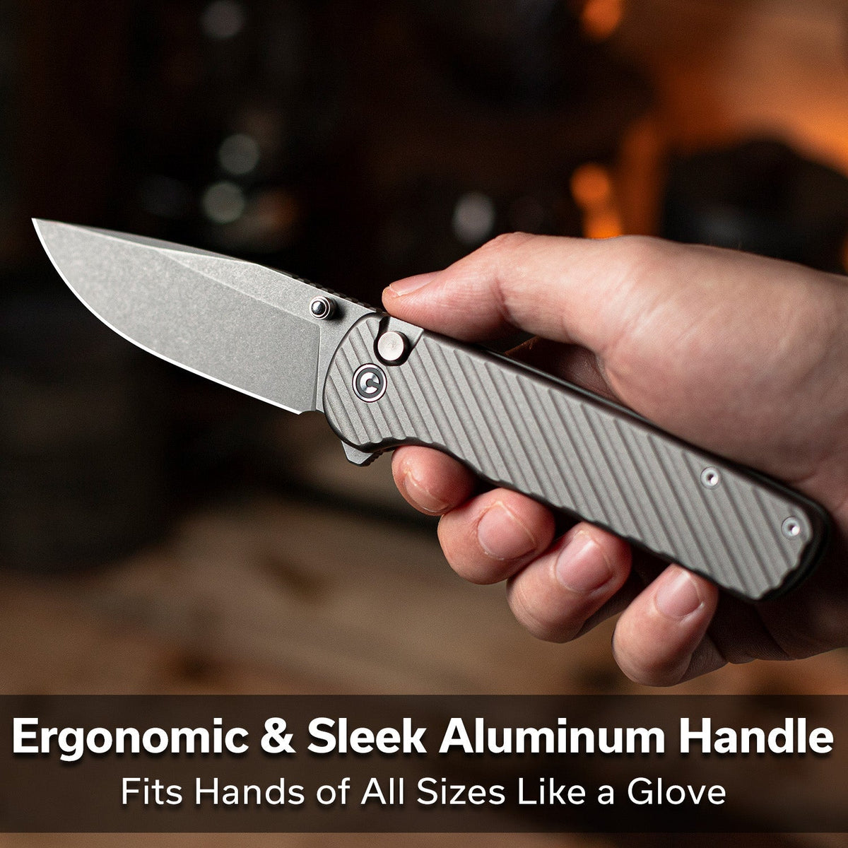 CIVIVI Iron Tide Gray Aluminum Pocket Knife C25011-3, Knives, - Outdoor Kuwait
