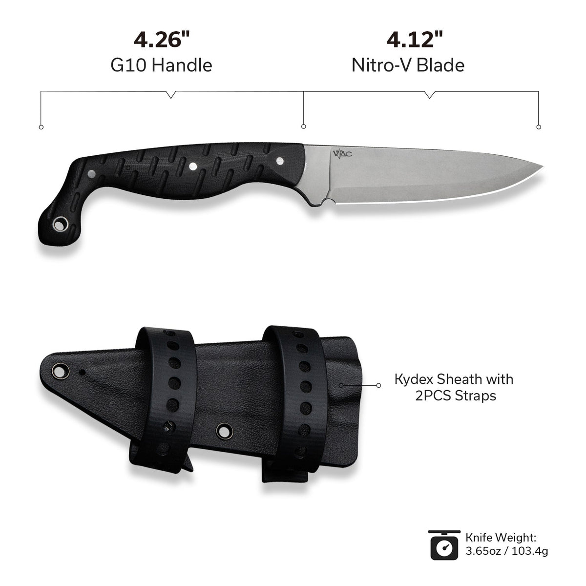 CIVIVI MDRN Hunter G10 Fixed Blade Knife C23078-1