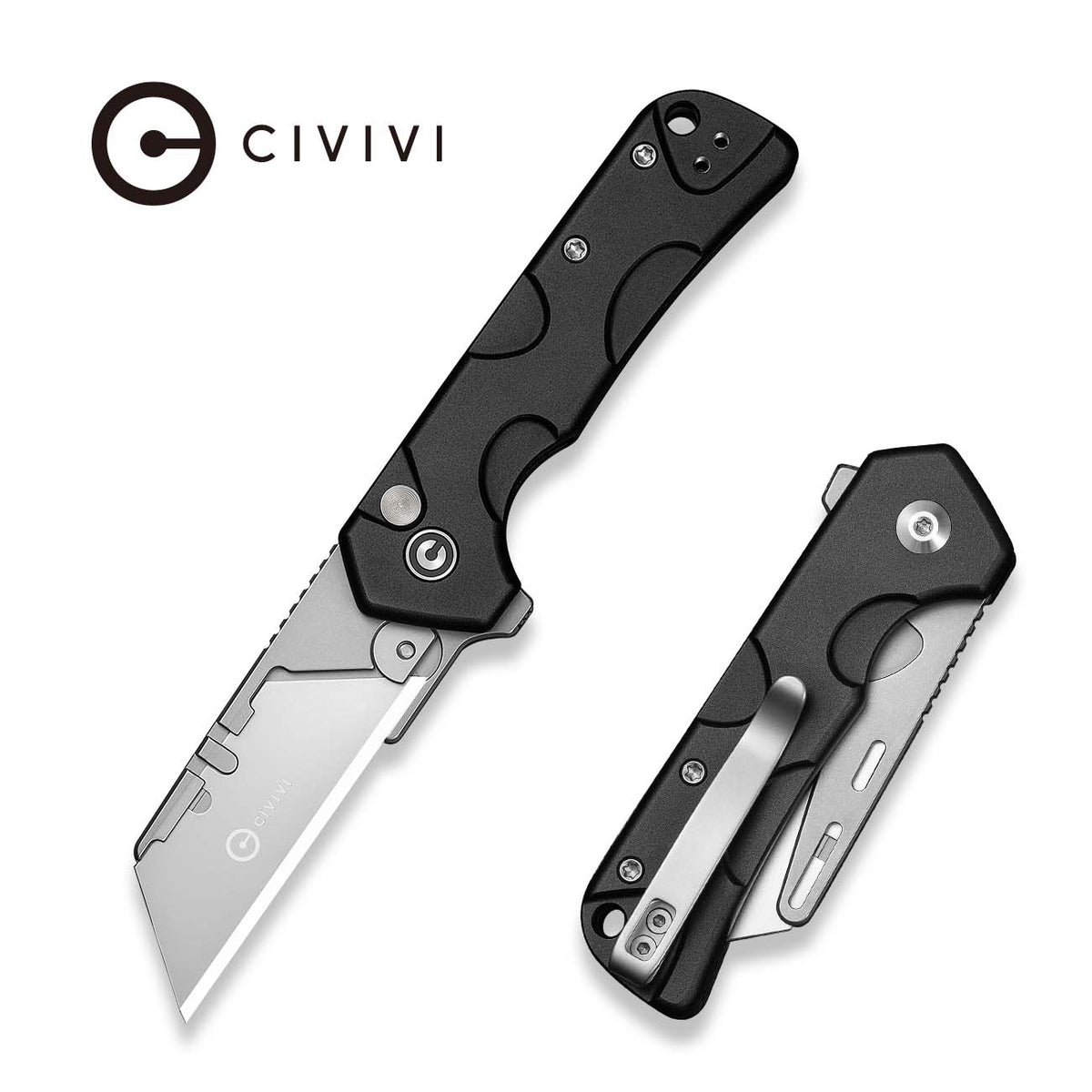 CIVIVI Pulsara Black Aluminum Utility Knife C24041F-1, Knives, - Outdoor Kuwait