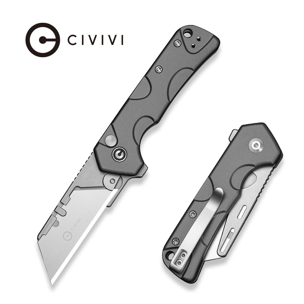 CIVIVI Pulsara Gray Aluminum Utility Knife C24041F-4, Knives, - Outdoor Kuwait