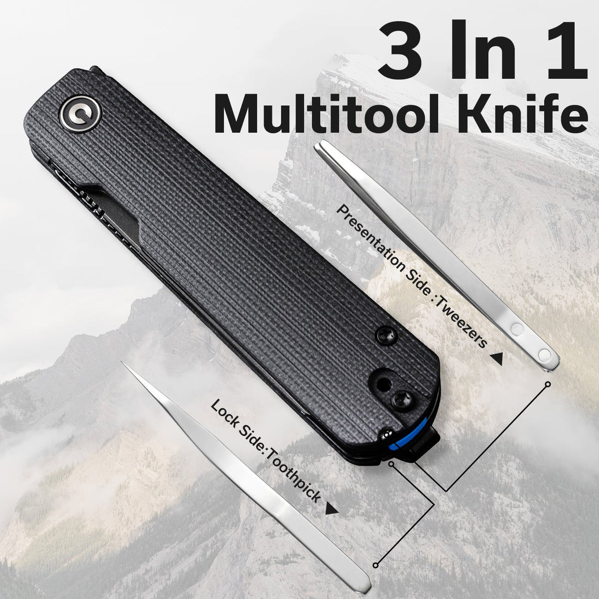 CIVIVI Sendy Black G10 Pocket Knife C21004B-2, Knives, - Outdoor Kuwait
