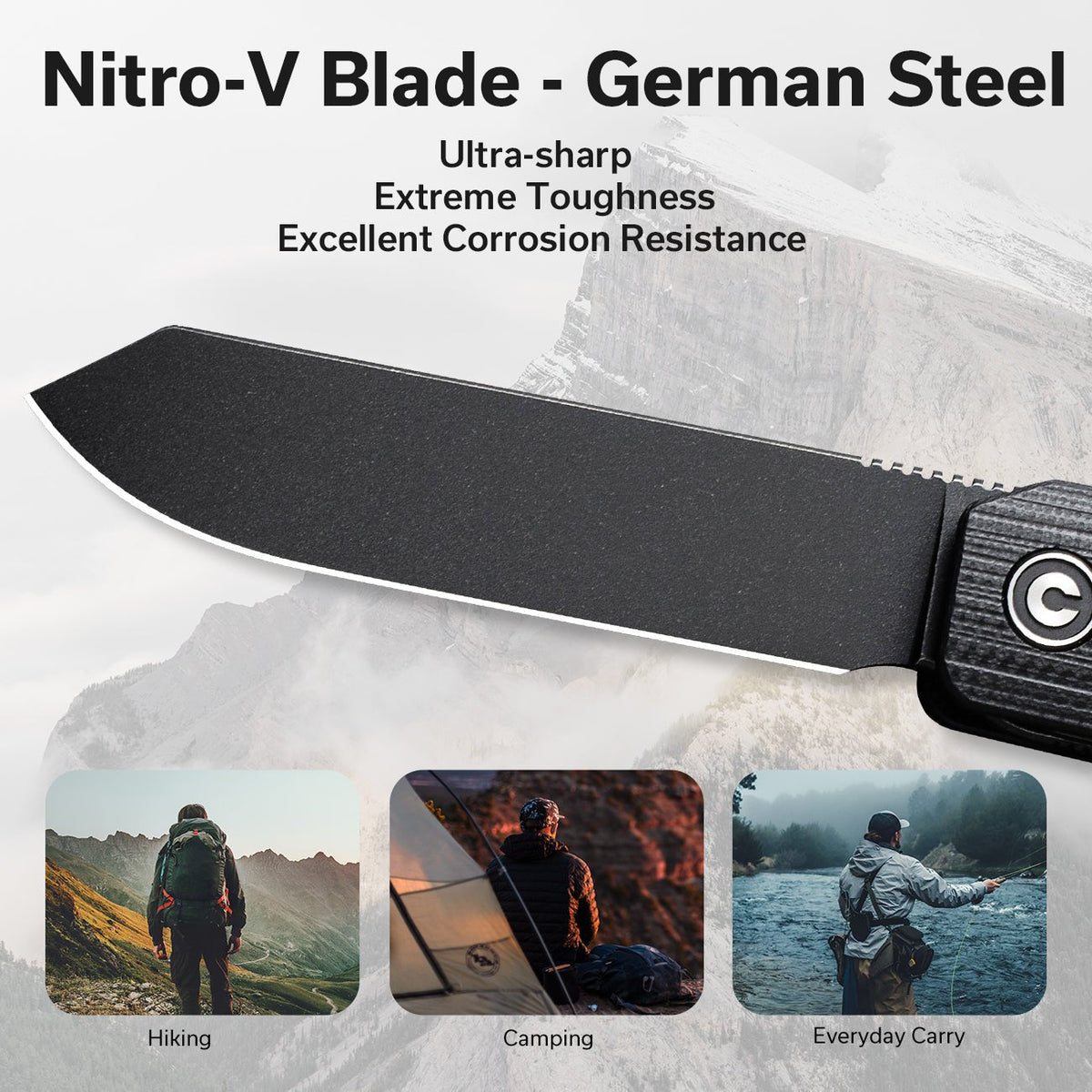 CIVIVI Sendy Black G10 Pocket Knife C21004B-2, Knives, - Outdoor Kuwait