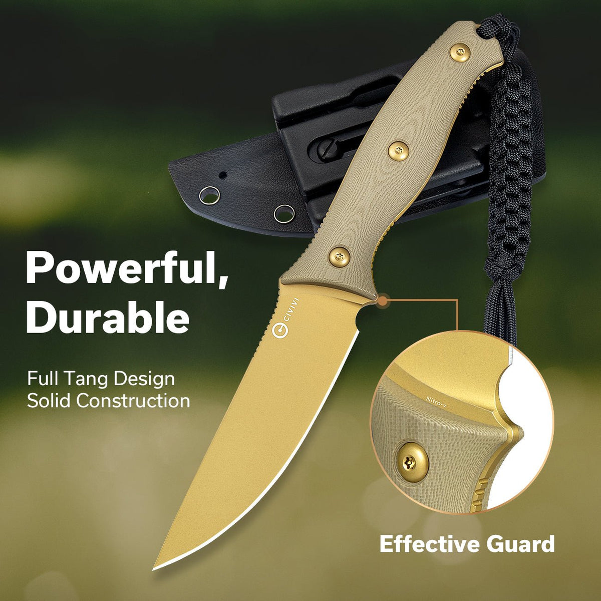 CIVIVI Stormridge G10 Fixed Blade Knife C23041-2