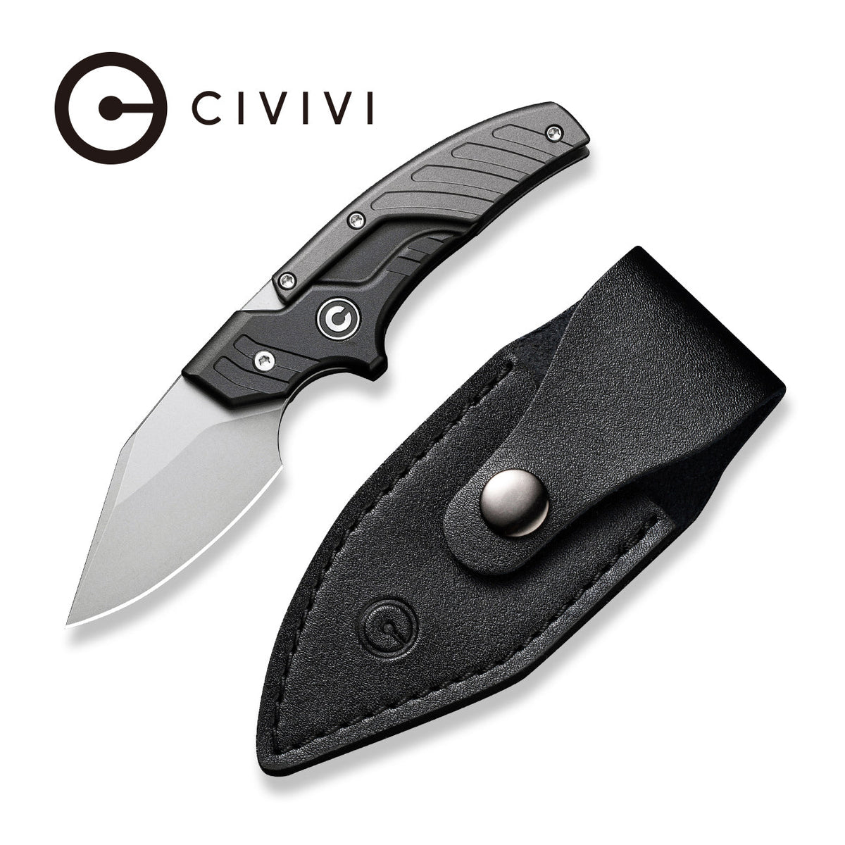 CIVIVI Typhoeus Black & Gray Aluminum Fixed Blade Knife C21036-3, Knives, - Outdoor Kuwait
