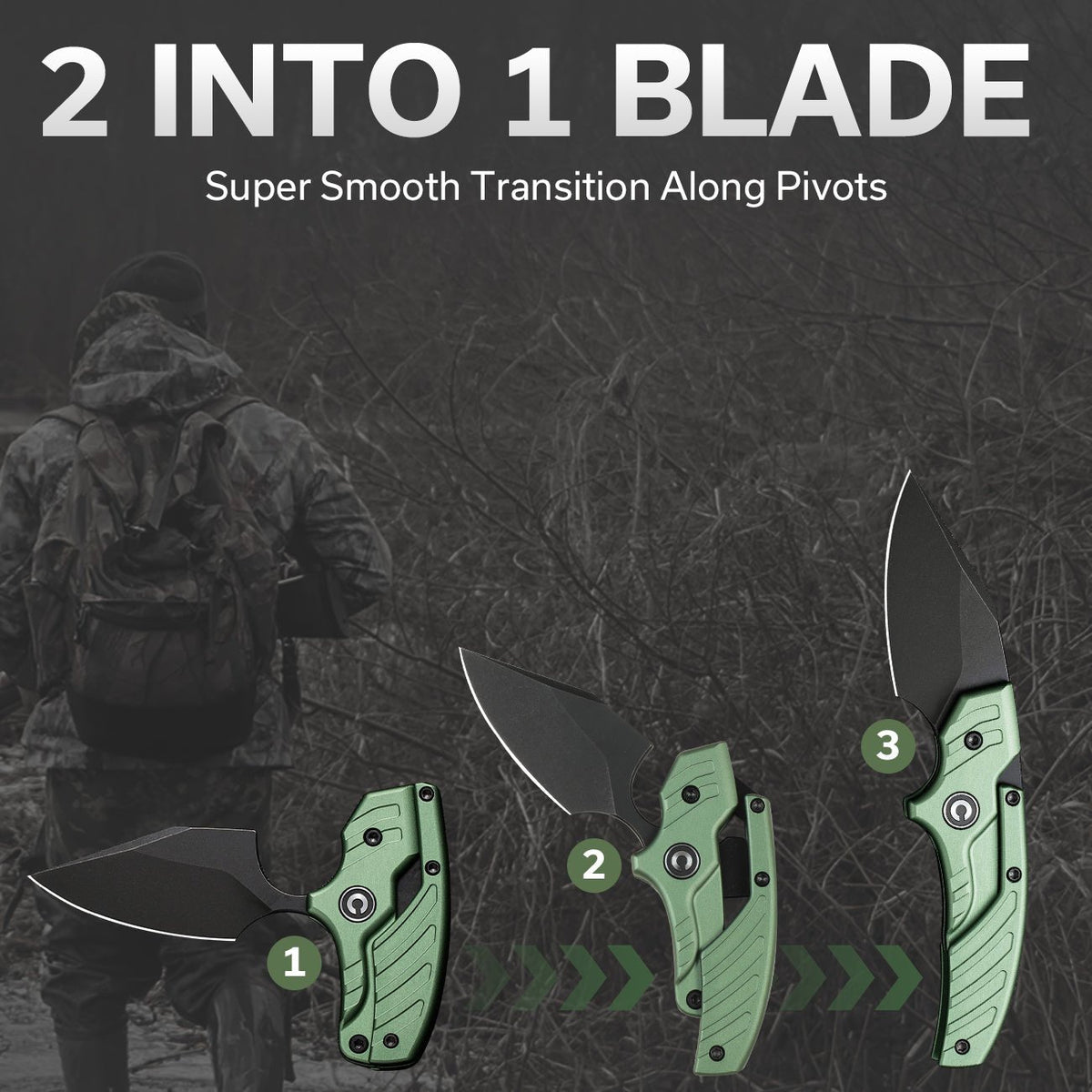 CIVIVI Typhoeus Green Aluminum Fixed Blade Knife C21036-4, Knives, - Outdoor Kuwait