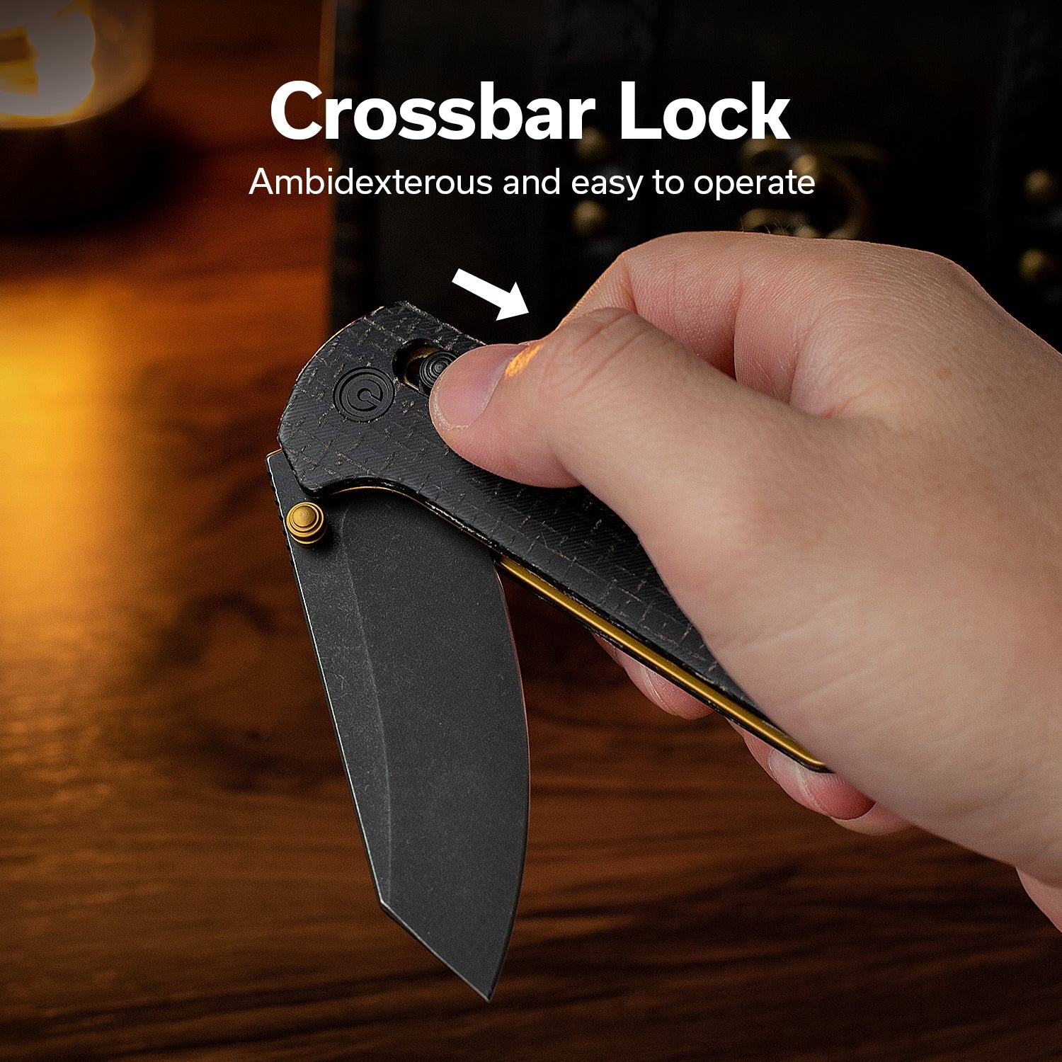 CIVIVI C23073B-2 Yonder Crossbar Lock Folding Knife Black