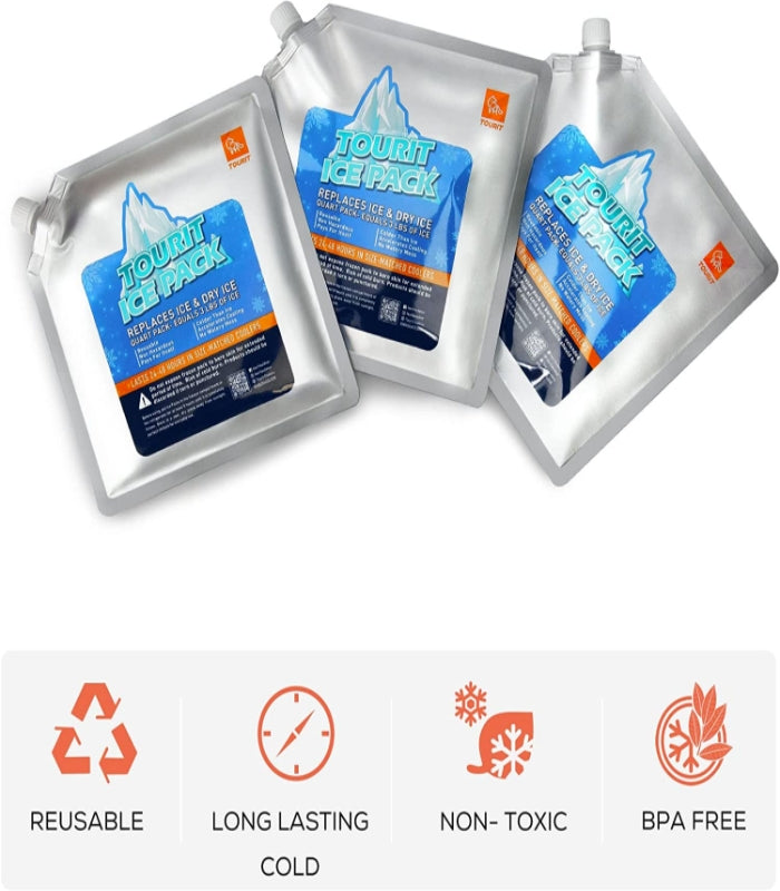 Tourit Reusable Ice Packs - 3 Pack, Ice Pack, - Outdoor Kuwait