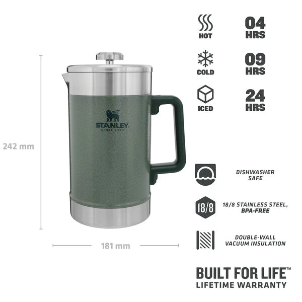 STANLEY CLASSIC STAY HOT FRENCH PRESS | 1.4L, Coffee Machine,    - Outdoor Kuwait