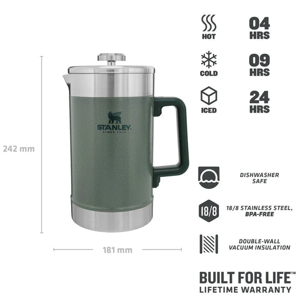 STANLEY CLASSIC STAY HOT FRENCH PRESS | 1.4L, French Press, - Outdoor Kuwait