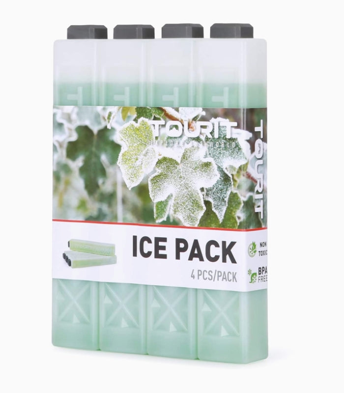 Tourit Reusable Ice Packs - 4 pack, Coolers, Green   - Outdoor Kuwait