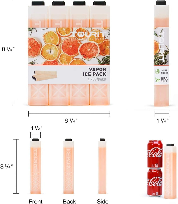 Tourit Reusable Ice Packs - 4 pack, Coolers,    - Outdoor Kuwait