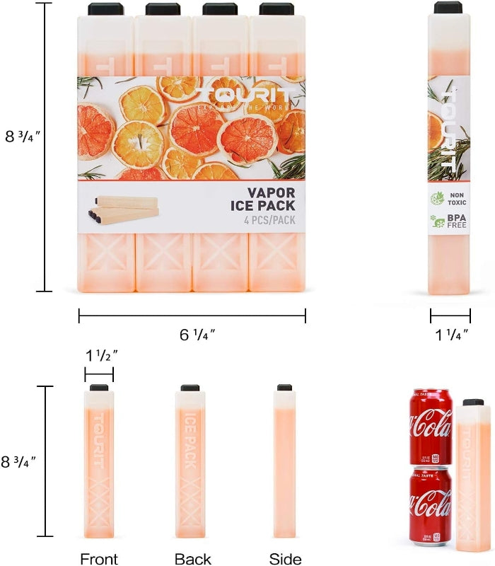 Tourit Reusable Ice Packs - 4 pack, Ice Pack, - Outdoor Kuwait