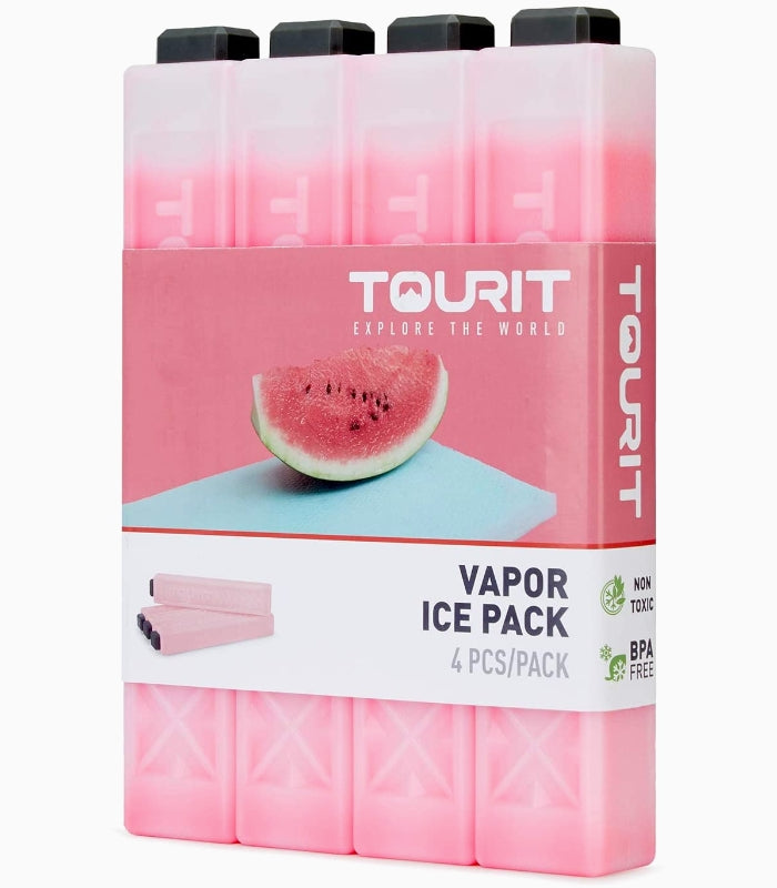Tourit Reusable Ice Packs - 4 pack, Ice Pack, Red - Outdoor Kuwait