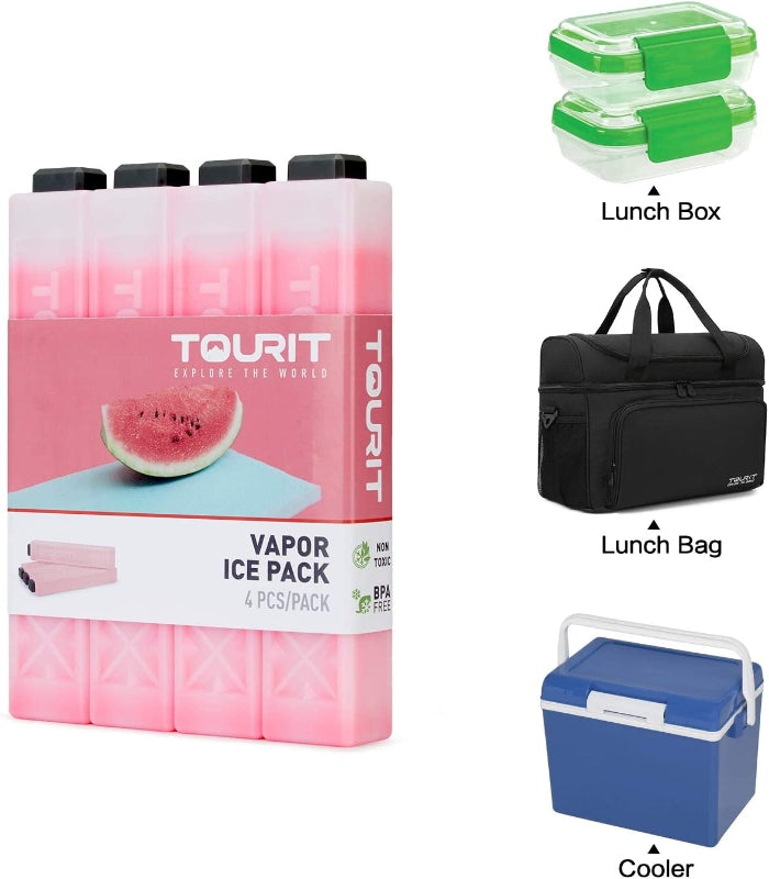 Tourit Reusable Ice Packs - 4 pack, Coolers,    - Outdoor Kuwait