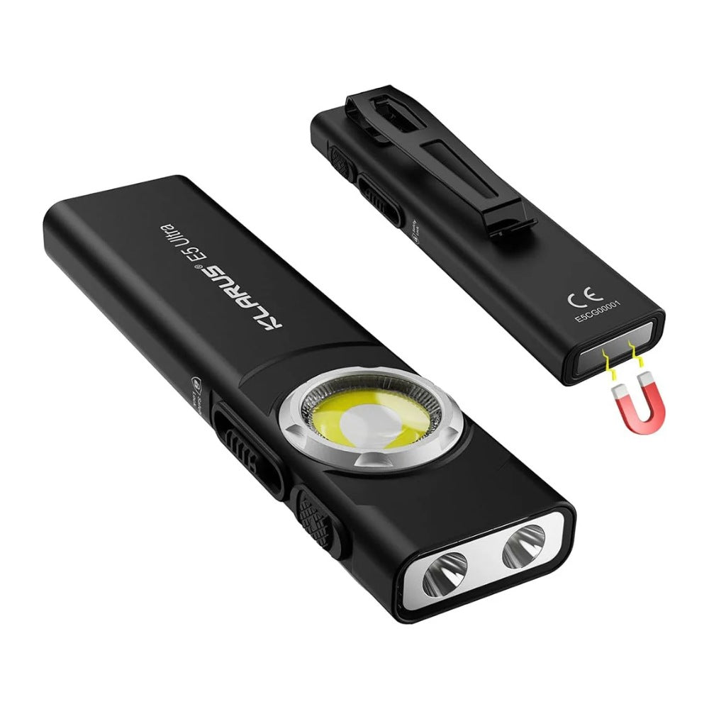 Klarus E5 Ultra Slim Triple-Light EDC Flashlight - Black