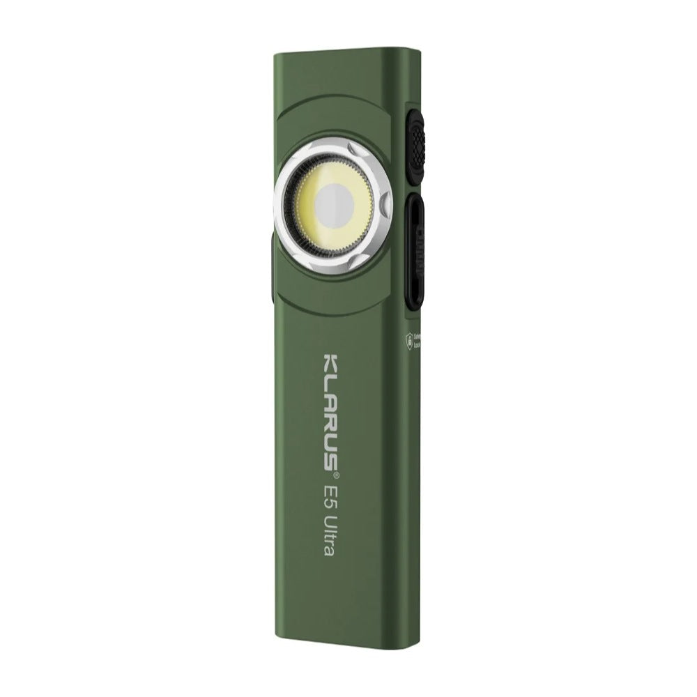 Klarus E5 Ultra Slim Triple-Light EDC Flashlight - Jungle Green