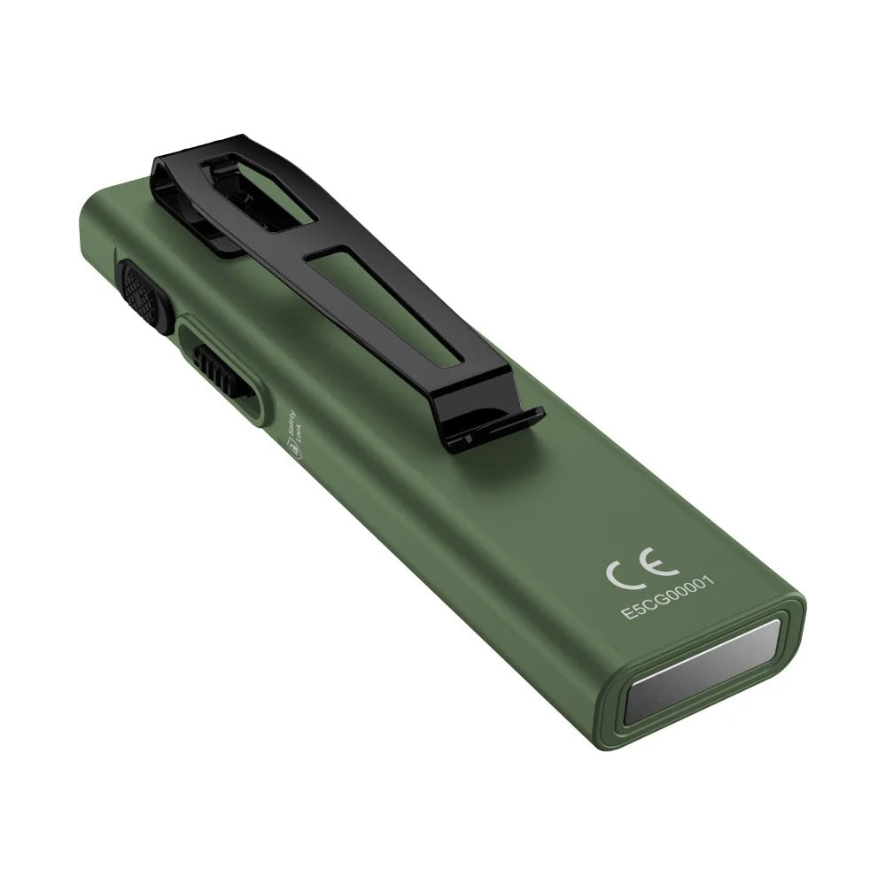 Klarus E5 Ultra Slim Triple-Light EDC Flashlight - Jungle Green