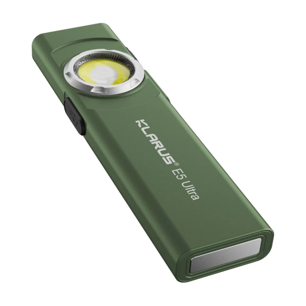 Klarus E5 Ultra Slim Triple-Light EDC Flashlight - Jungle Green