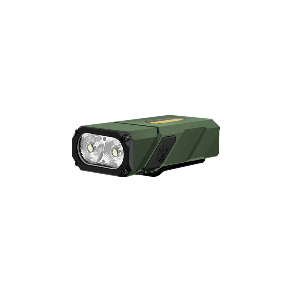 Klarus E8 Triple-Light Swivel-Head EDC Flashlight - Jungle Green