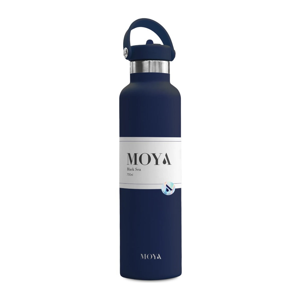 Moya Black Sea 700ml Insulated Bottle - Straw Lid / Navy