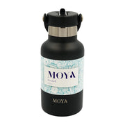 Moya Seashell 350ml Insulated Kids Water Bottle - Black