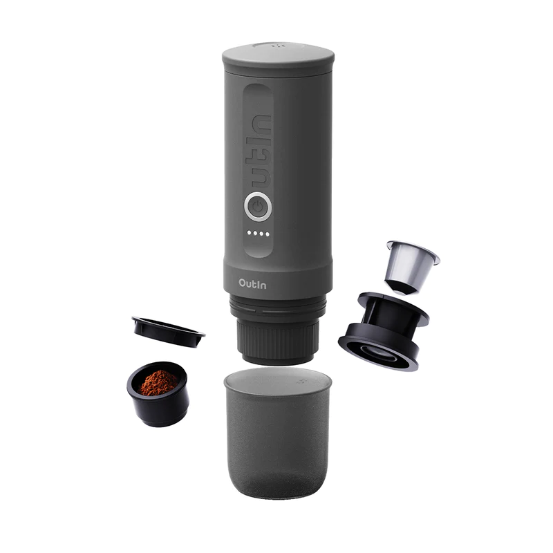 Outin Nano Portable Espresso Machine (Space Grey), Espresso Machine, - Outdoor Kuwait