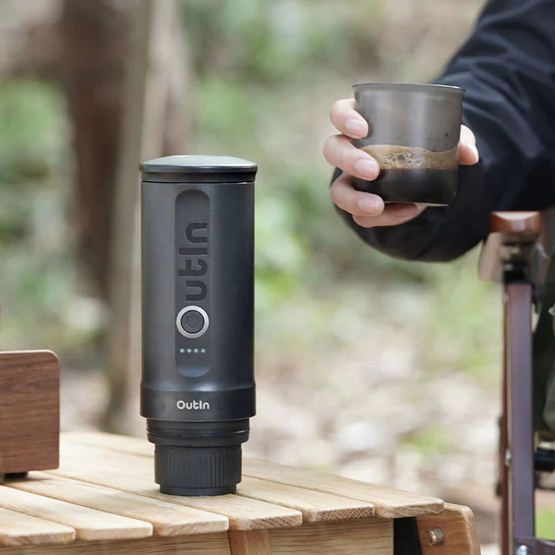 Outin Nano Portable Espresso Machine (Space Grey), Espresso Machine, - Outdoor Kuwait