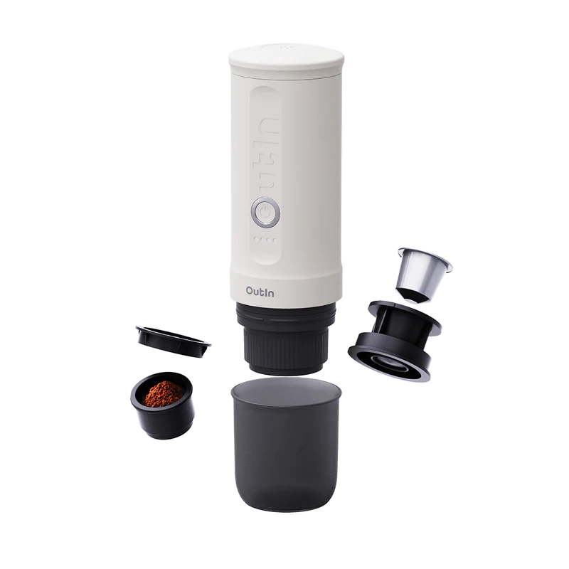 Outin Nano Portable Espresso Machine (Pearl White), Espresso Machine, - Outdoor Kuwait