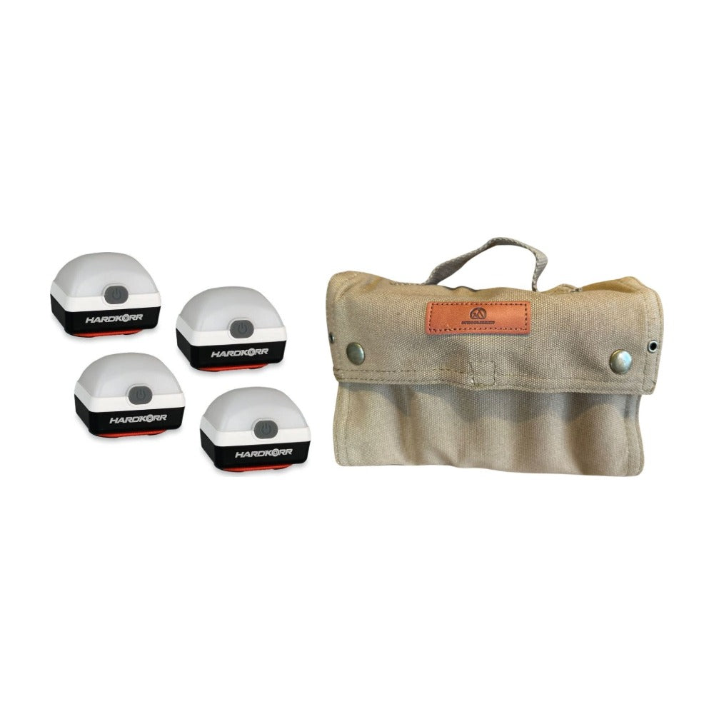 Hardkorr 4-Pack Lanterns + Khaki Storage Bag Bundle, Outdoor Bundles, - Outdoor Kuwait