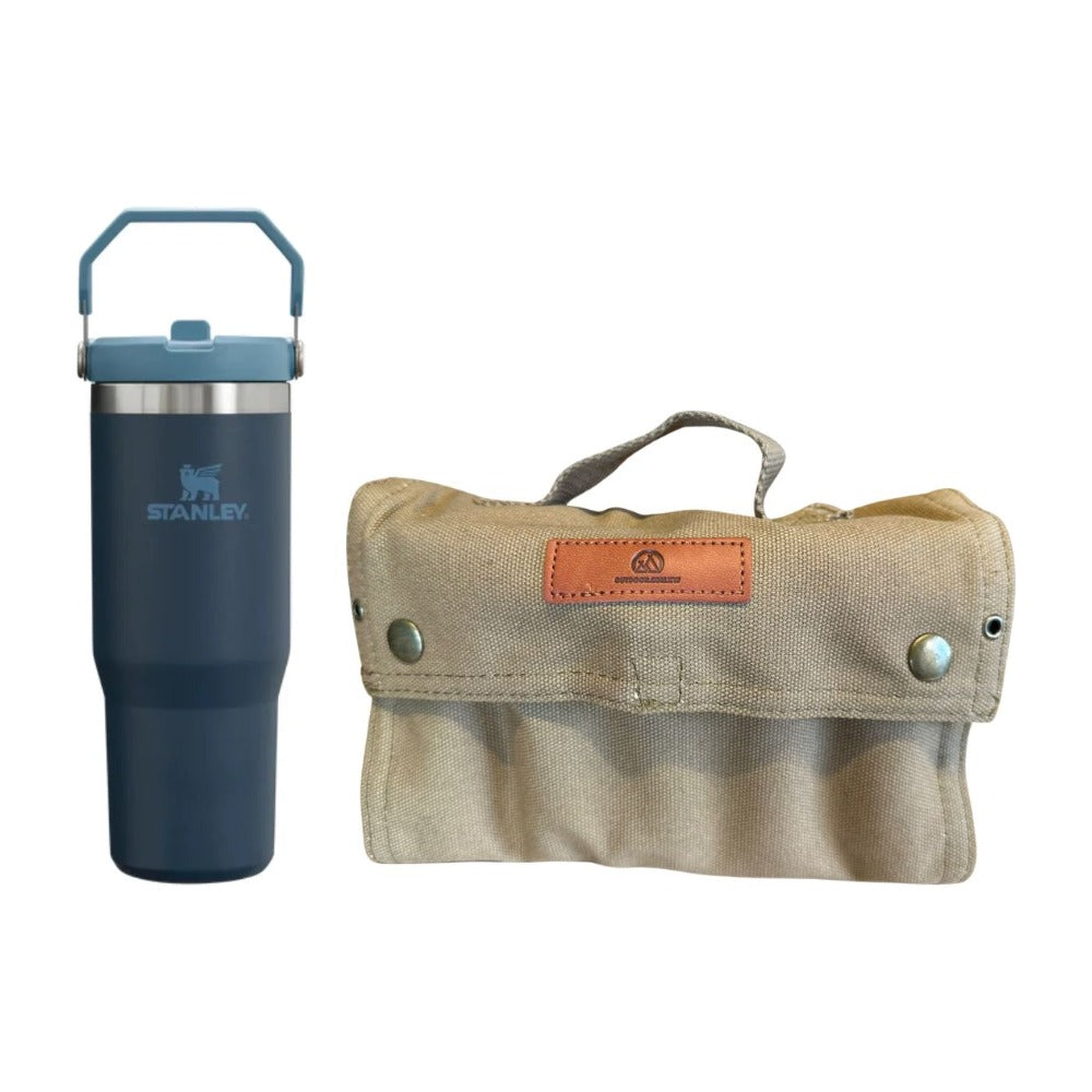 Stanley IceFlow 30oz Navy + Khaki Storage Bag Bundle, Outdoor Bundles, - Outdoor Kuwait