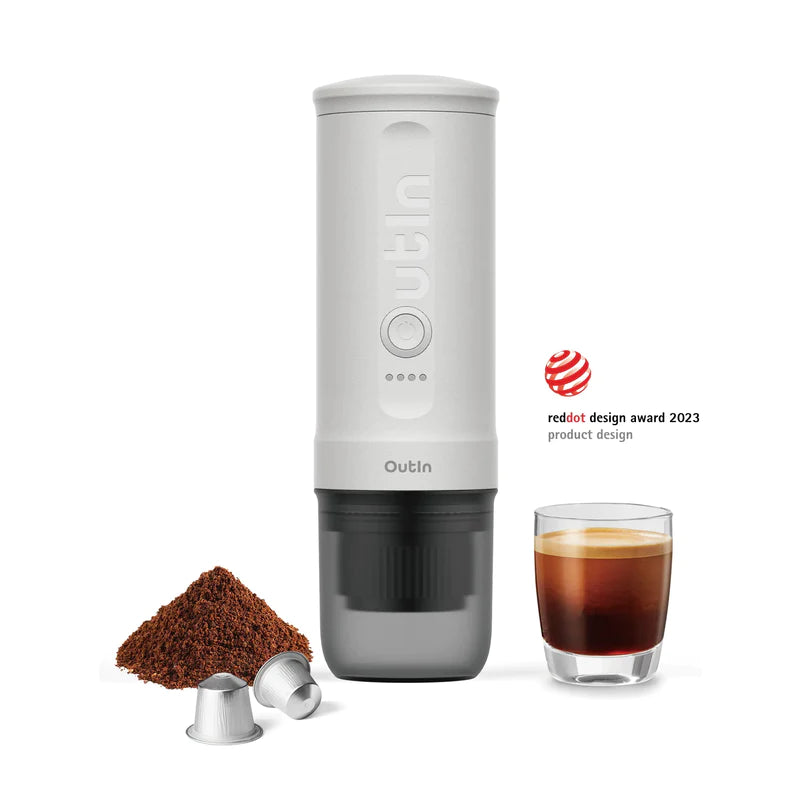 Outin Nano Portable Espresso Machine (Pearl White), Espresso Machine, - Outdoor Kuwait