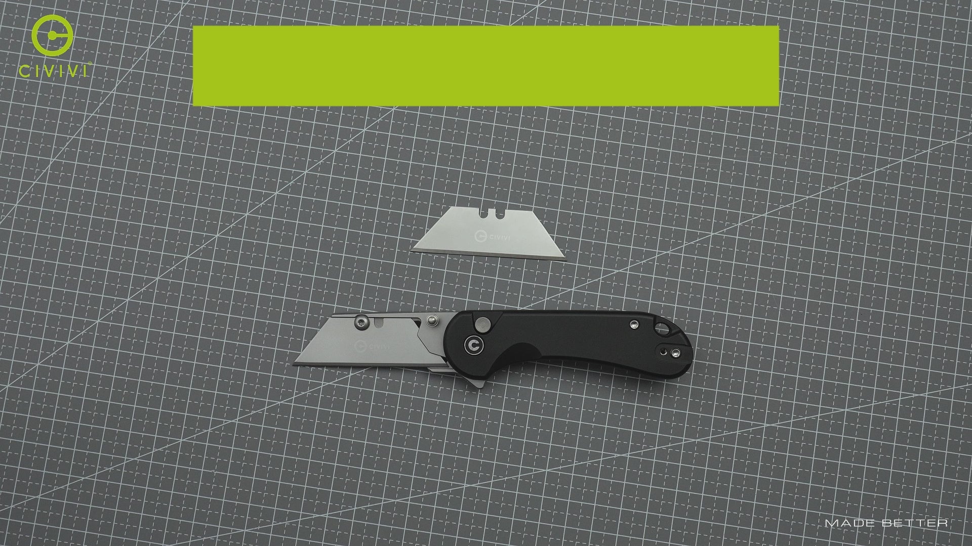 Load video: CIVIVI Elementum Utility Aluminum Pocket Knife C23039B-4