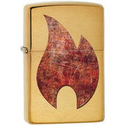 ZIPPO RUSTY FLAME DESIGN, Lighter, - Outdoor Kuwait