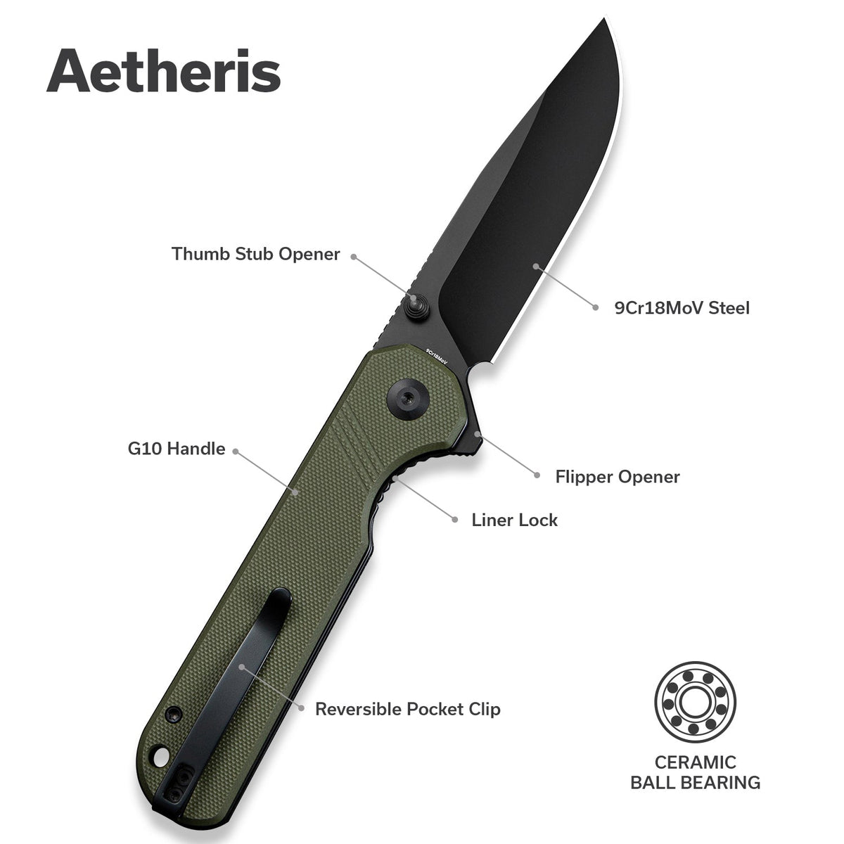 SENCUT Aetheris Pocket Knife S24095-2