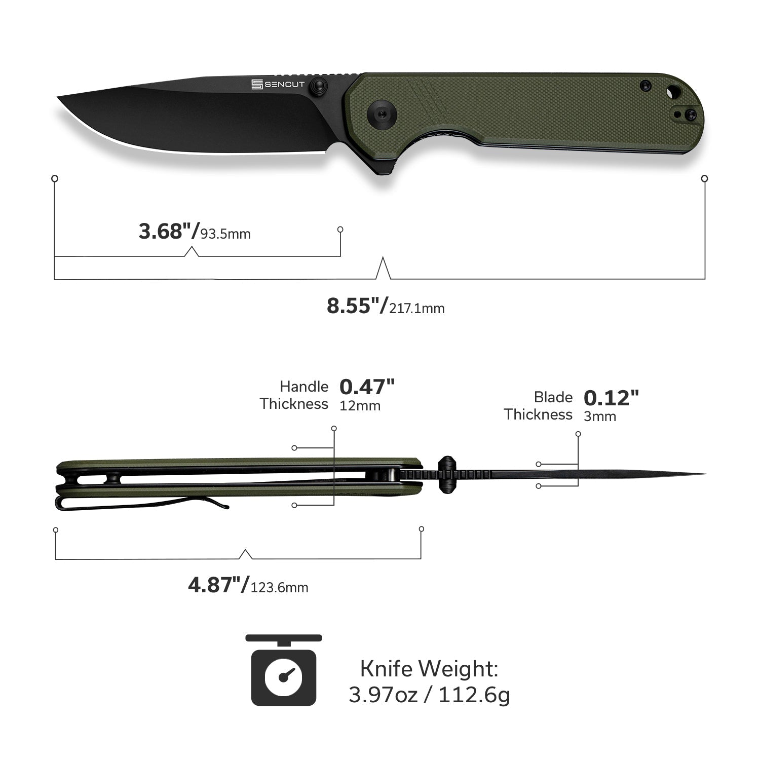 SENCUT Aetheris Pocket Knife S24095-2