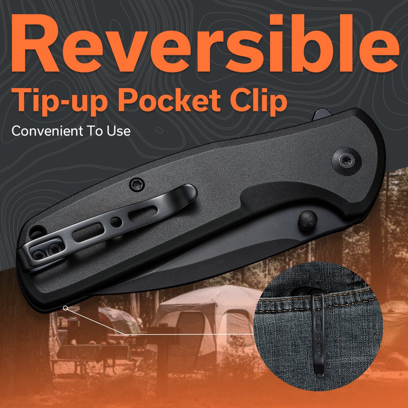SENCUT S22043B-1 ArcBlast Folding Pocket Knife Black