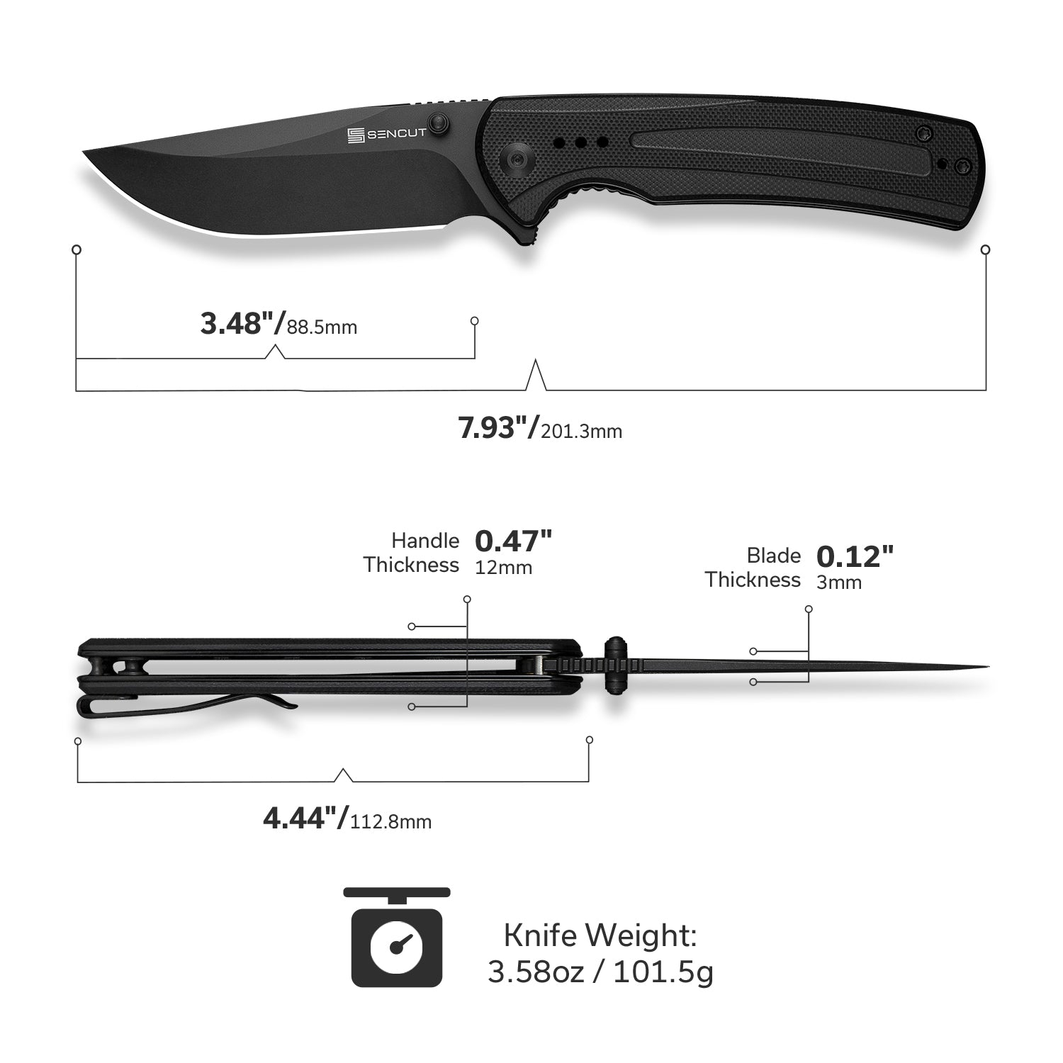 SENCUT Regnator Pocket Knife S24057-1