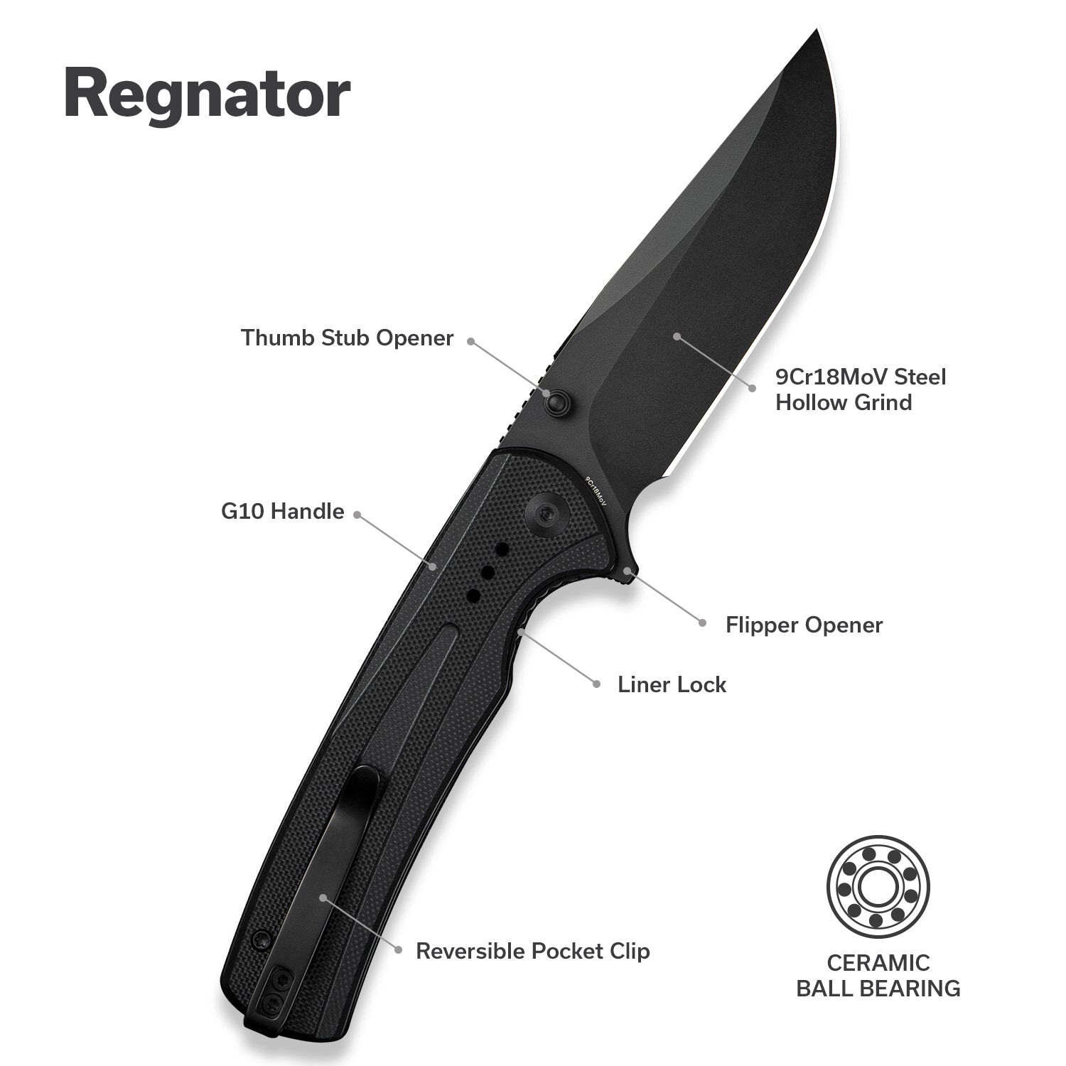SENCUT Regnator Pocket Knife S24057-1