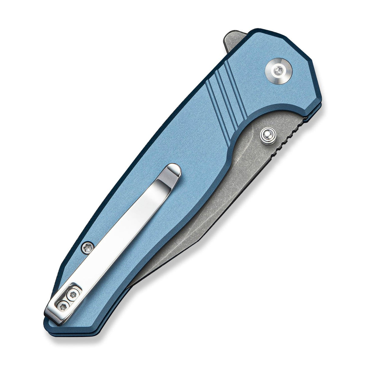 SENCUT Selkyris Blue Aluminum Pocket Knife S25068-3, Knives, - Outdoor Kuwait