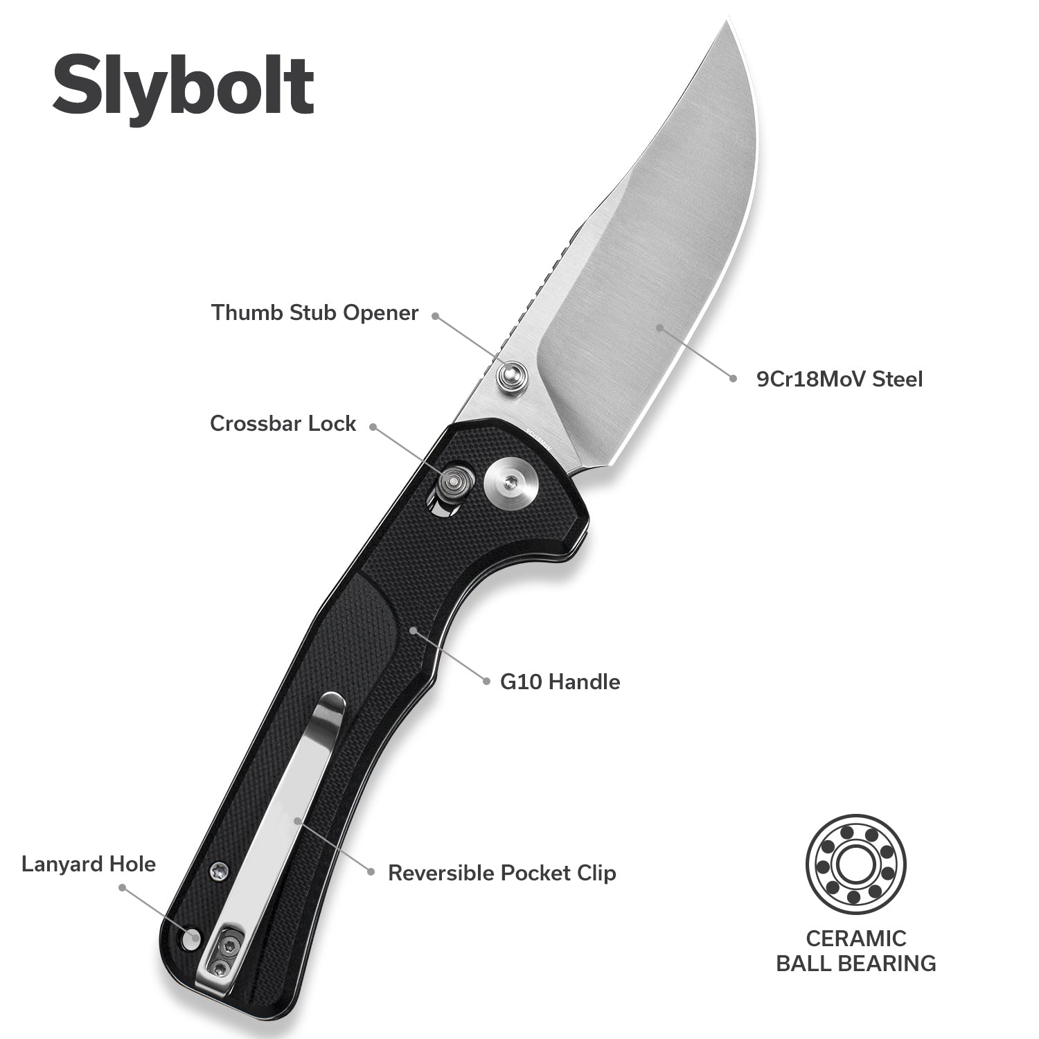 SENCUT Slybolt Pocket Knife S25001-1